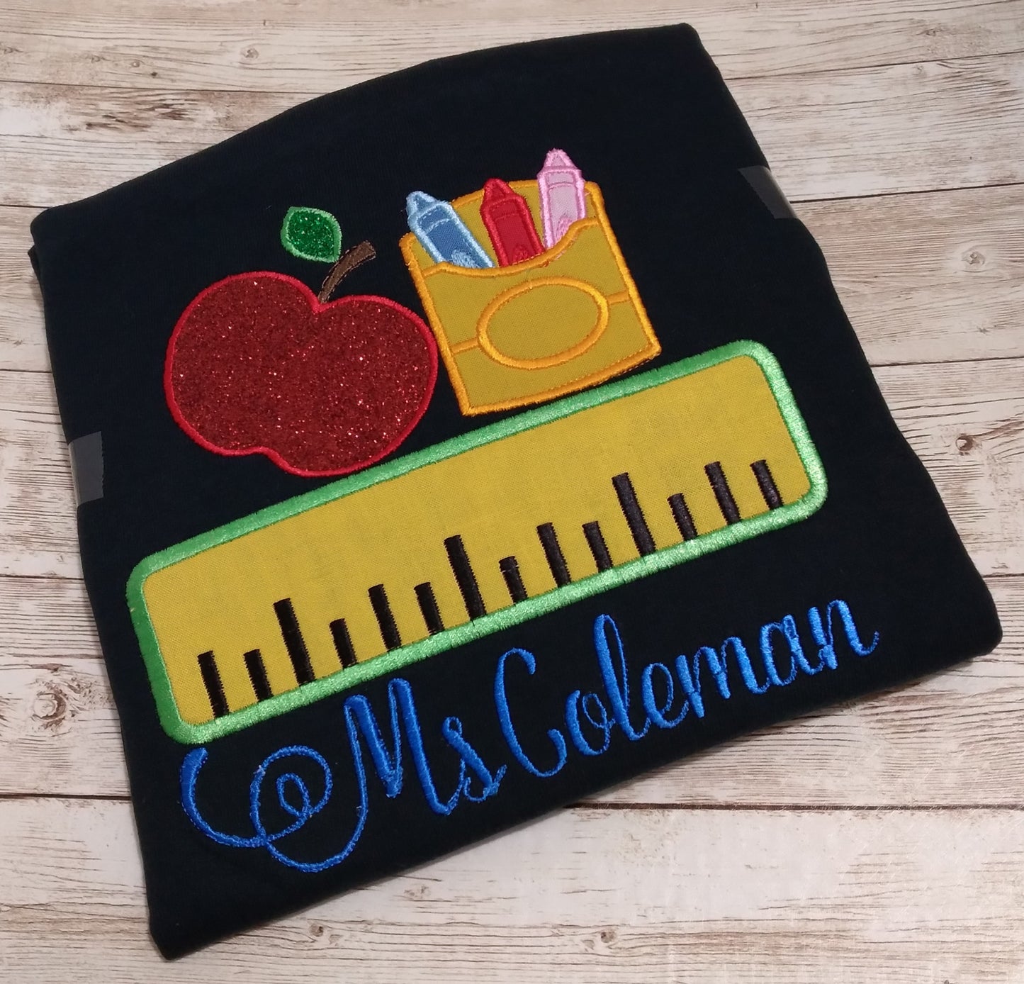 Embroidered Personalized Back-To-School T-Shirt
