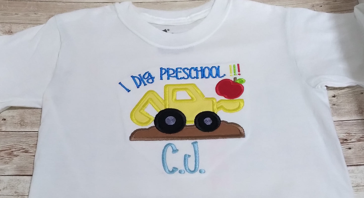 Embroidered Personalized Back-To-School T-Shirt