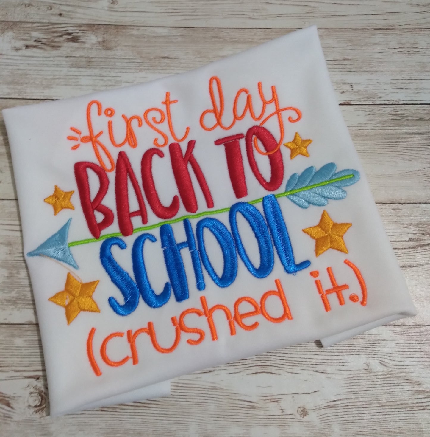 Embroidered Personalized Back-To-School T-Shirt