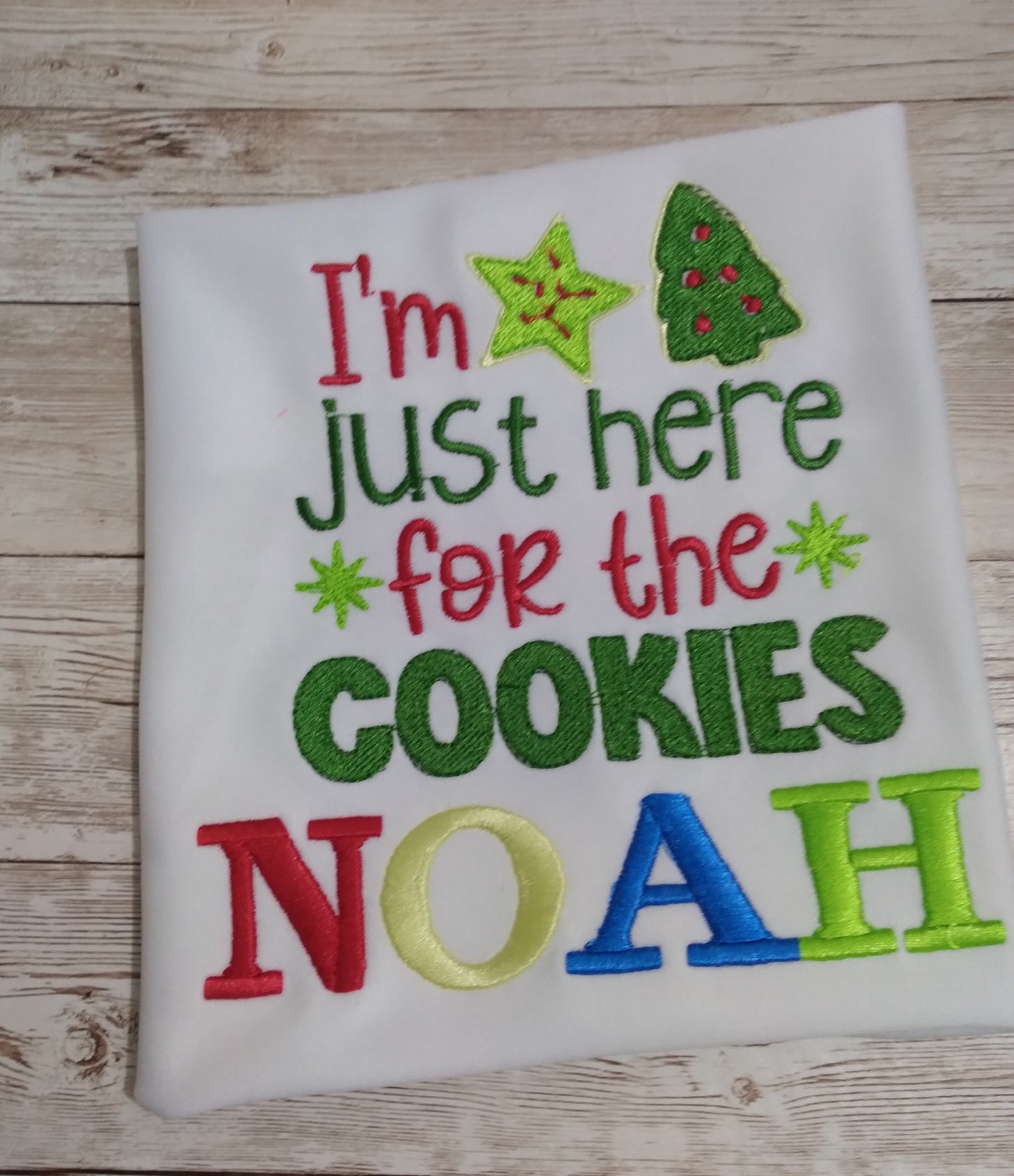 Embroidered Personalized Christmas T-Shirt