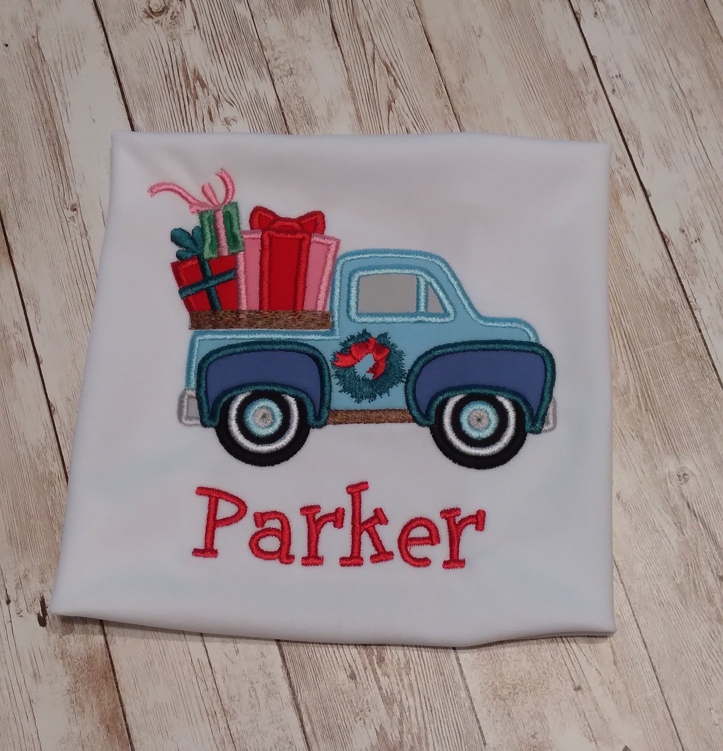 Embroidered Personalized Christmas T-Shirt