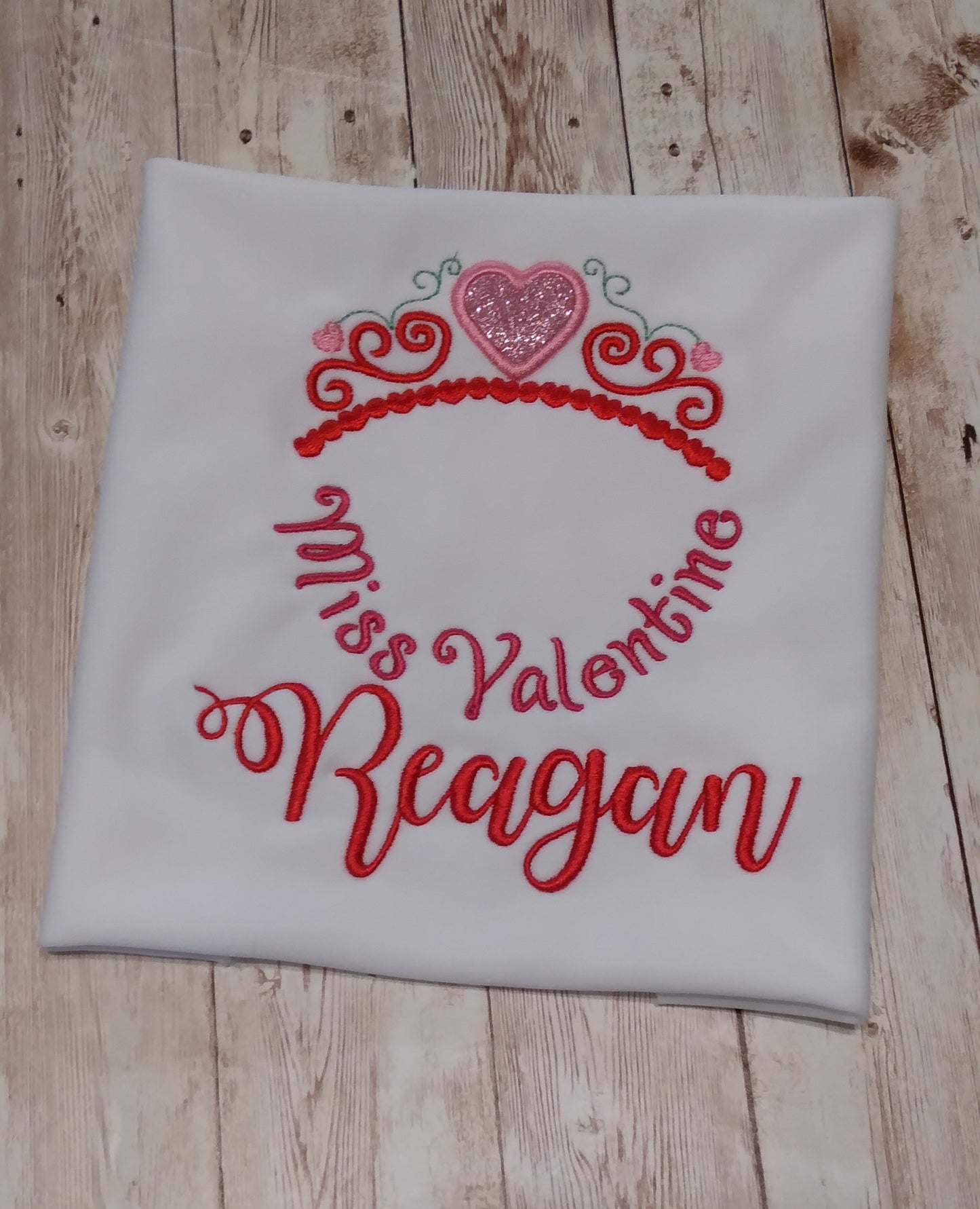 Embroidered Personalized Valentine's T-Shirt