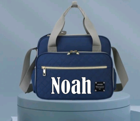 Embroidered Medium Diaper Bag