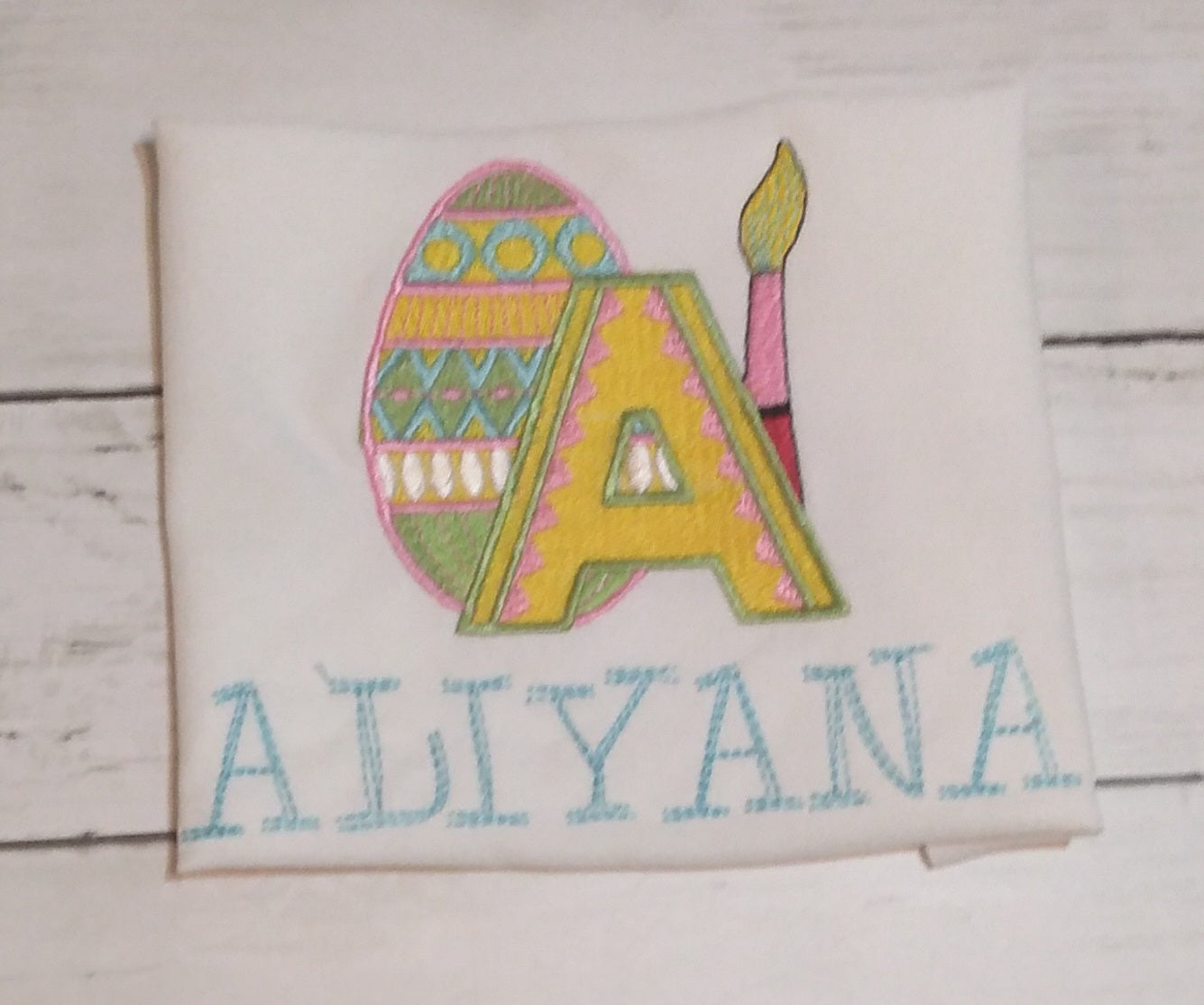 Embroidered Personalized Easter T-Shirt