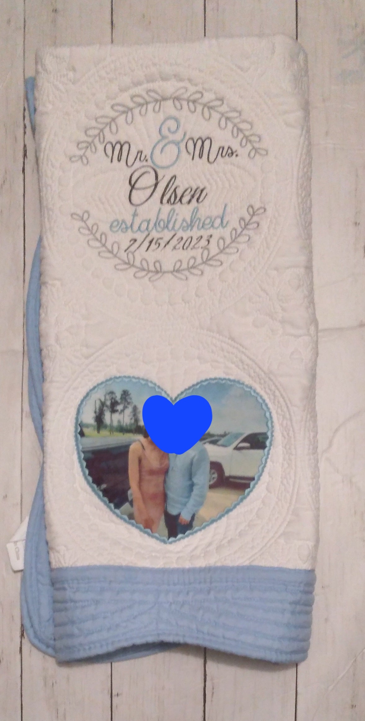 Embroidered Personalized Memory Blanket