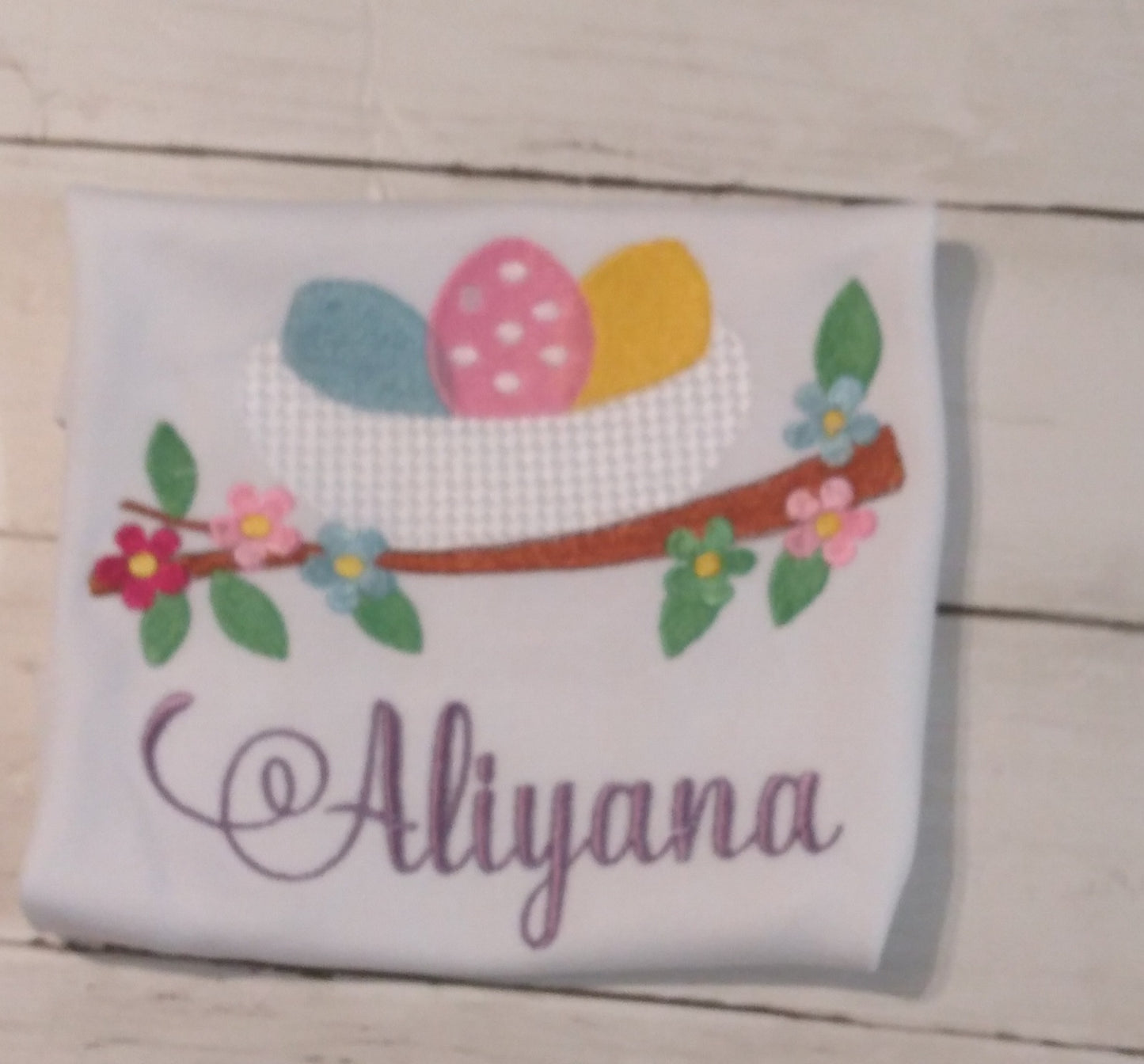 Embroidered Personalized Easter T-Shirt