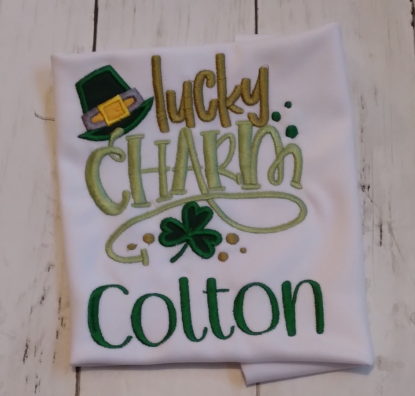 Embroidered Personalized St. Patrick's Day T-Shirt