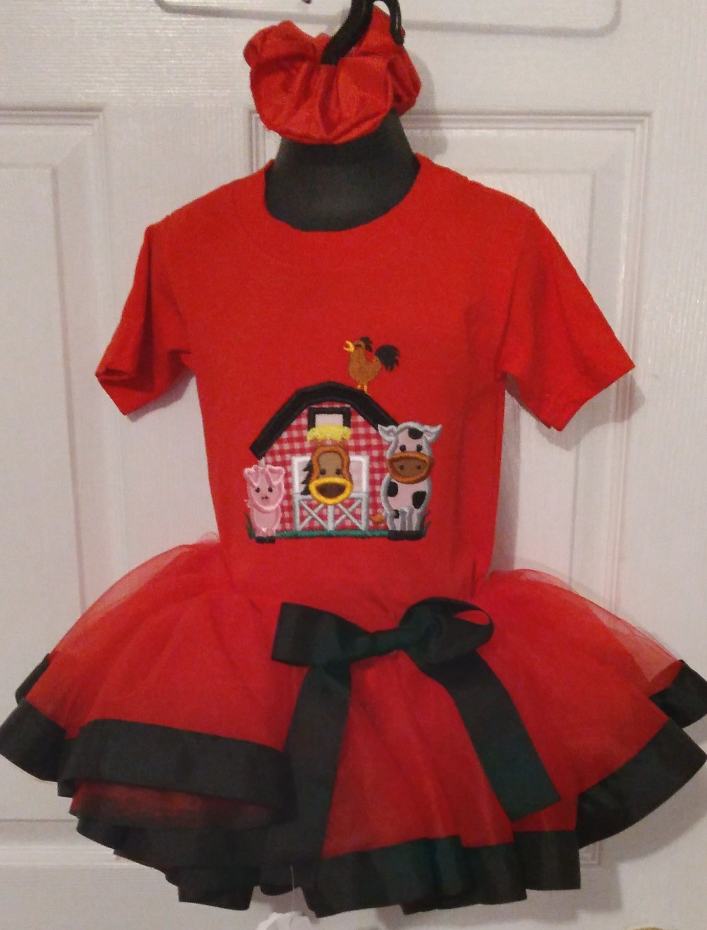 Embroidered Personalized Farm Girl Birthday Tutu Set