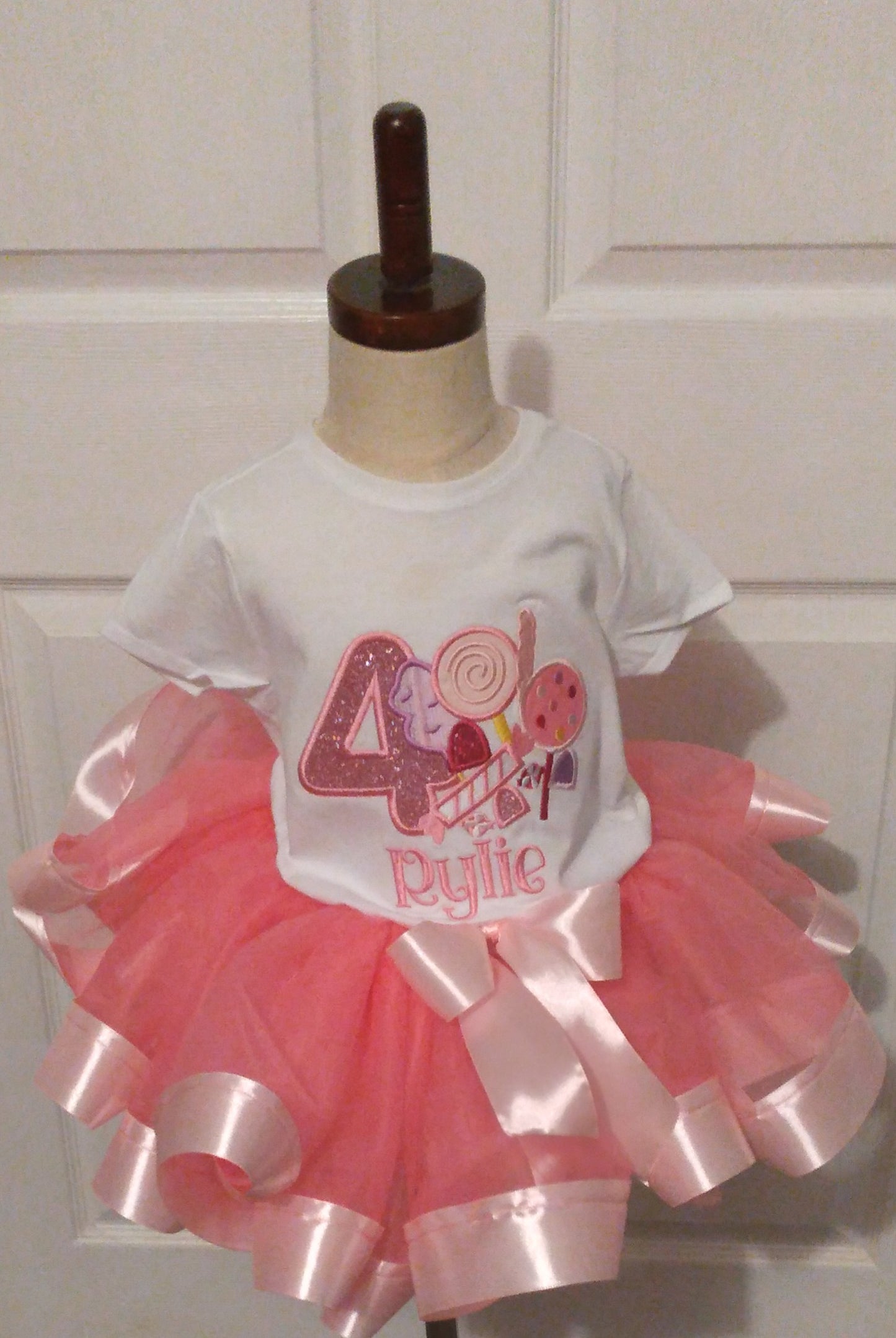 Embroidered Personalized Girl Birthday Tutu Set