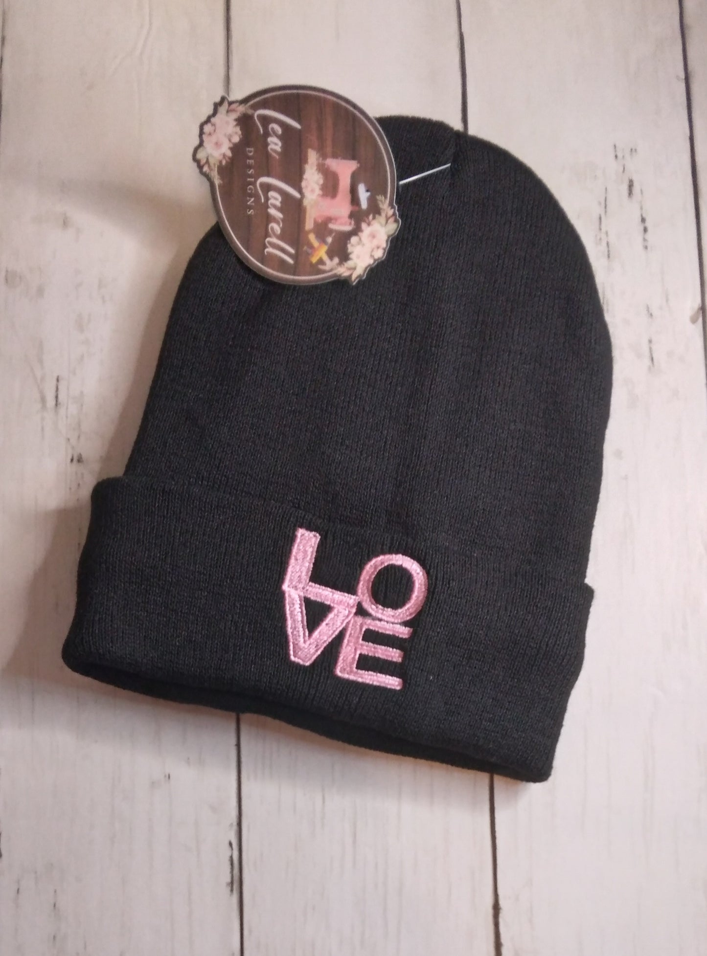 Embroidered LOVE Beanie