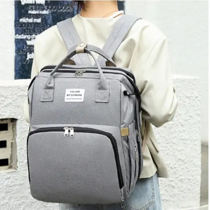 Embroidered Diaper Bag Backpack with Changing Station