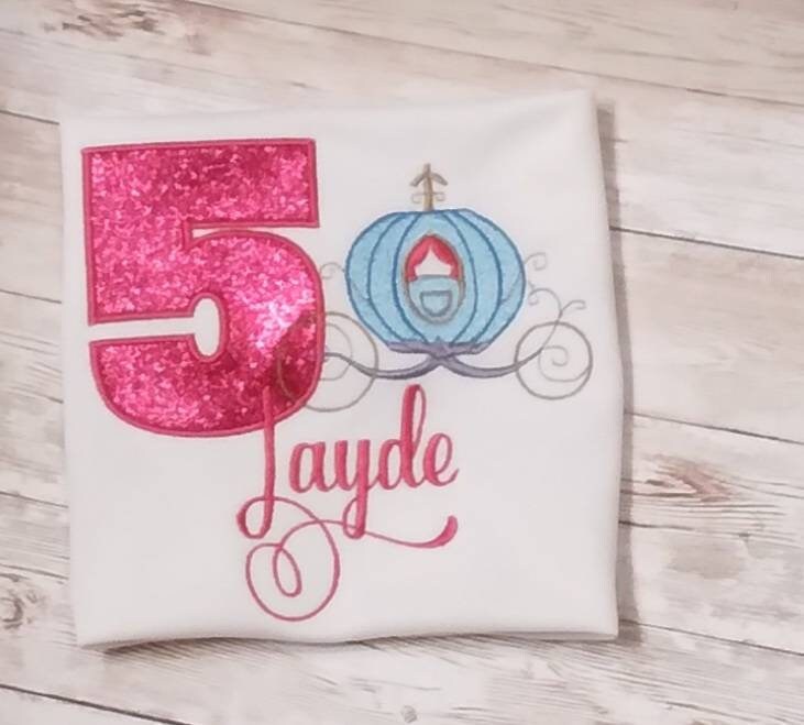 Girl Princess Carriage Birthday Shirt