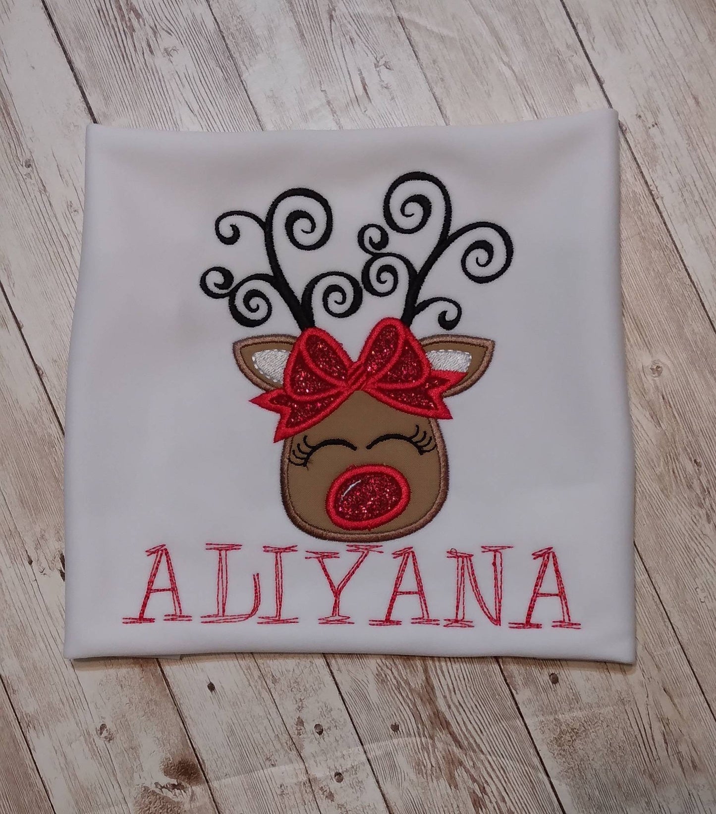 Rudolf Embroidered Personalized Shirt