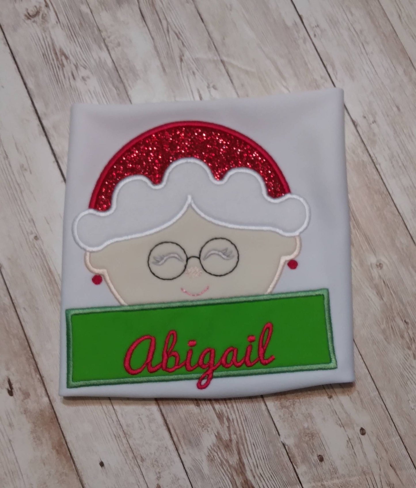 Mrs. Claus Embroidered Personalized Shirt