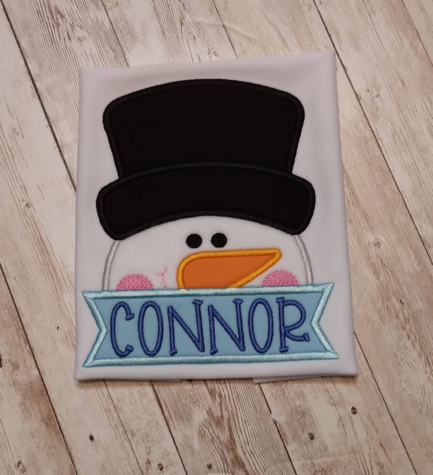 Snowman Embroidered Personalized Shirt