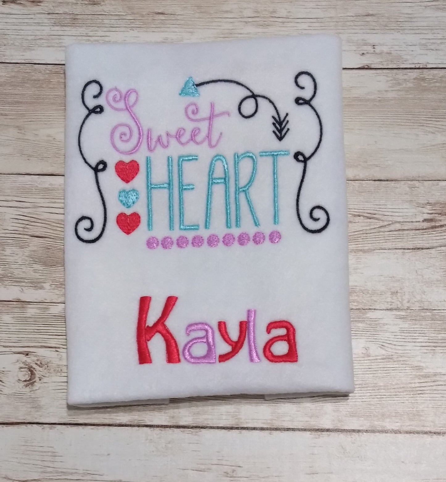 Embroidered Personalized Valentine's T-Shirt