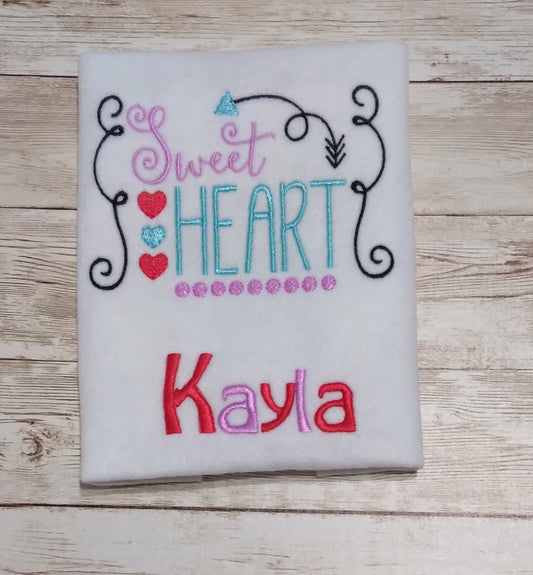 Embroidered Personalized Valentine's T-Shirt