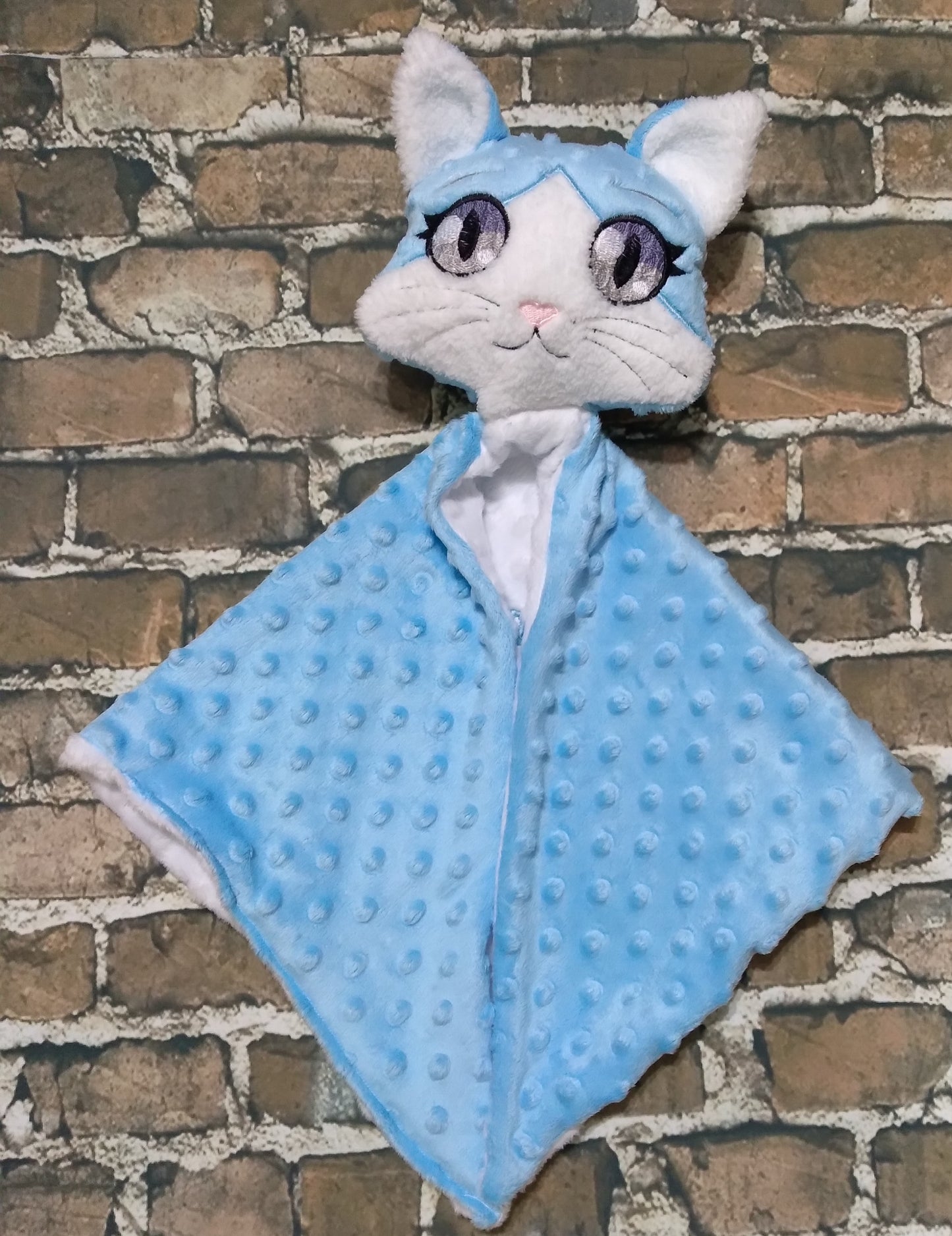 Personalized Embroidered Baby Lovey -Kitty