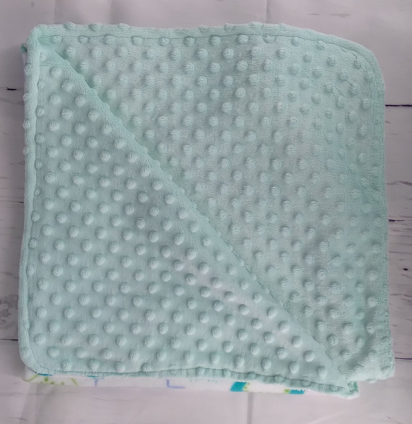 Embroidered Personalized Dino Themed Baby Receiving Blanket