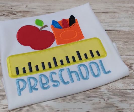 Embroidered Personalized Back-To-School T-Shirt