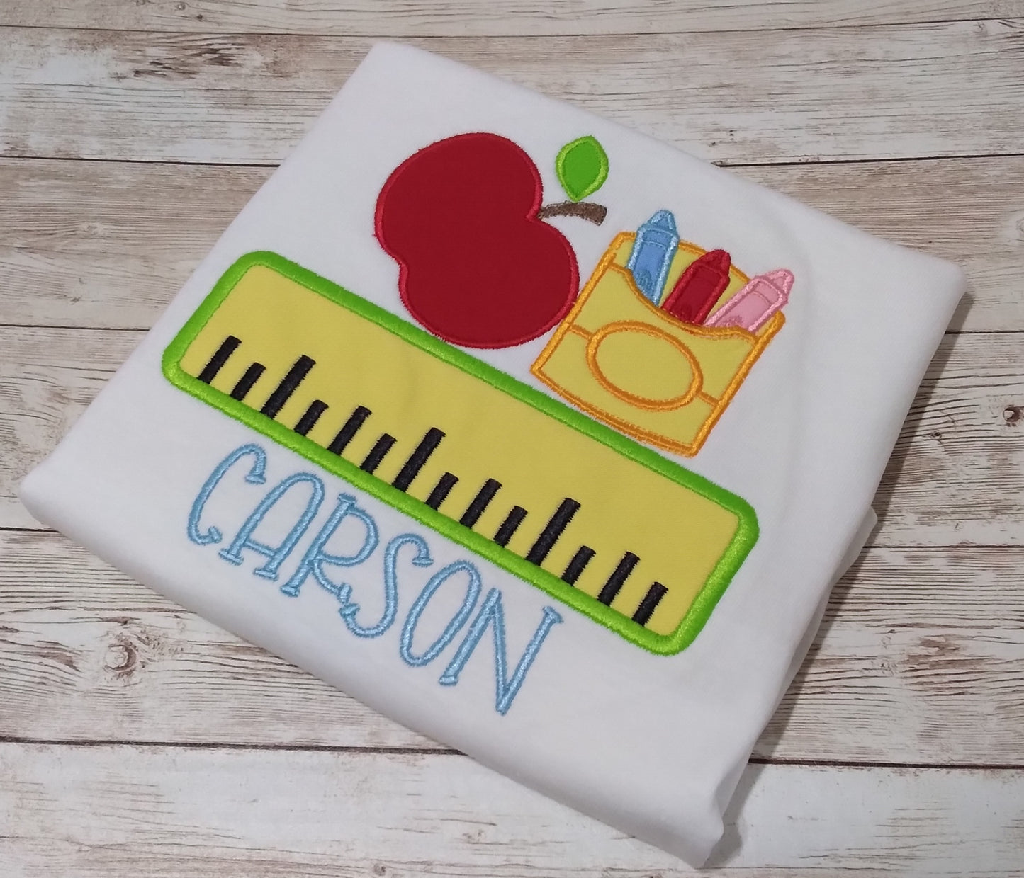 Embroidered Personalized Back-To-School T-Shirt