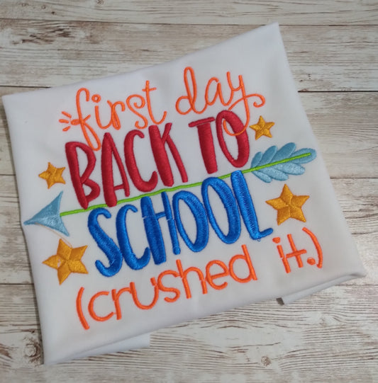 Embroidered Personalized Back-To-School T-Shirt