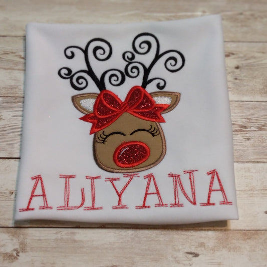 Embroidered Personalized Christmas T-Shirt
