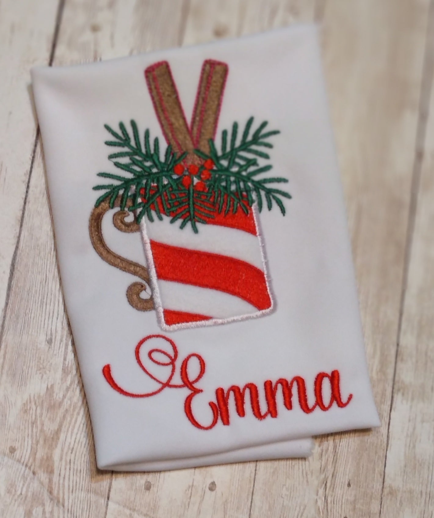 Embroidered Personalized Christmas T-Shirt