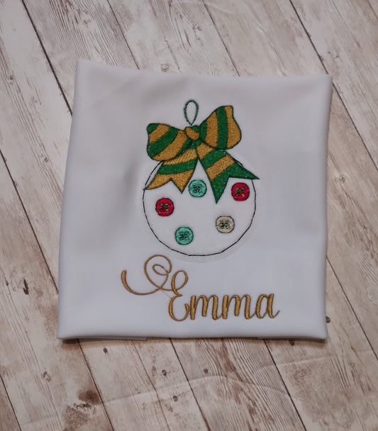 Embroidered Personalized Christmas T-Shirt