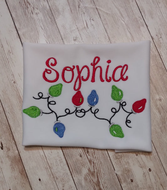 Embroidered Personalized Christmas T-Shirt