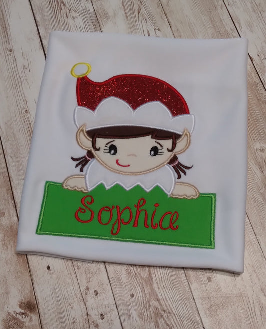 Embroidered Personalized Christmas T-Shirt