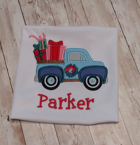 Embroidered Personalized Christmas T-Shirt