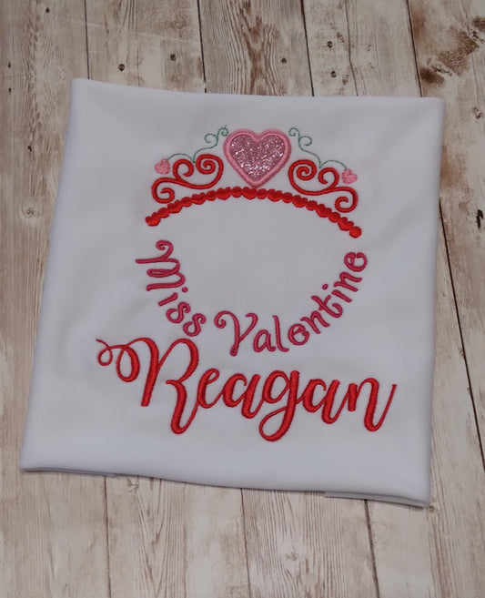 Embroidered Personalized Valentine's T-Shirt