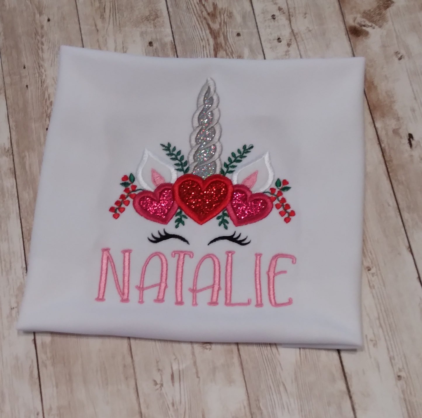 Embroidered Personalized Valentine's T-Shirt