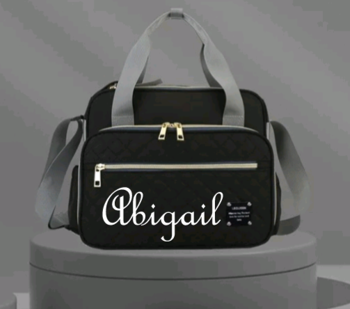 Embroidered Medium Diaper Bag