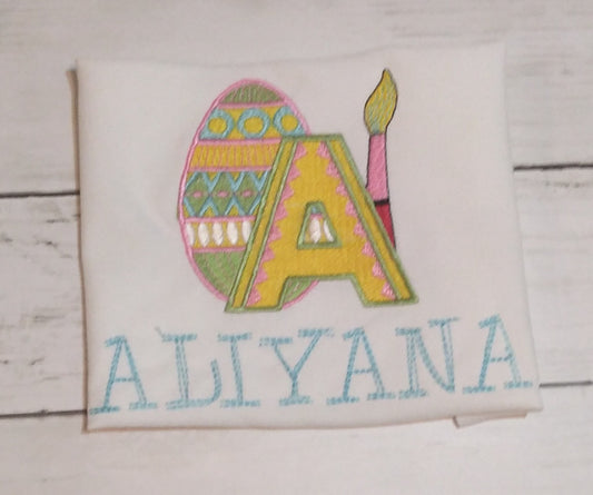 Embroidered Personalized Easter T-Shirt