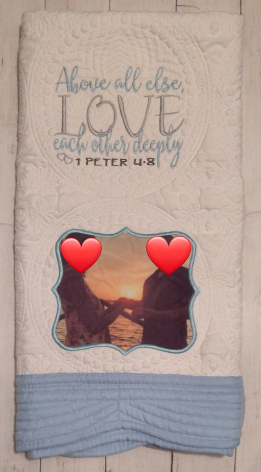 Embroidered Personalized Memory Blanket