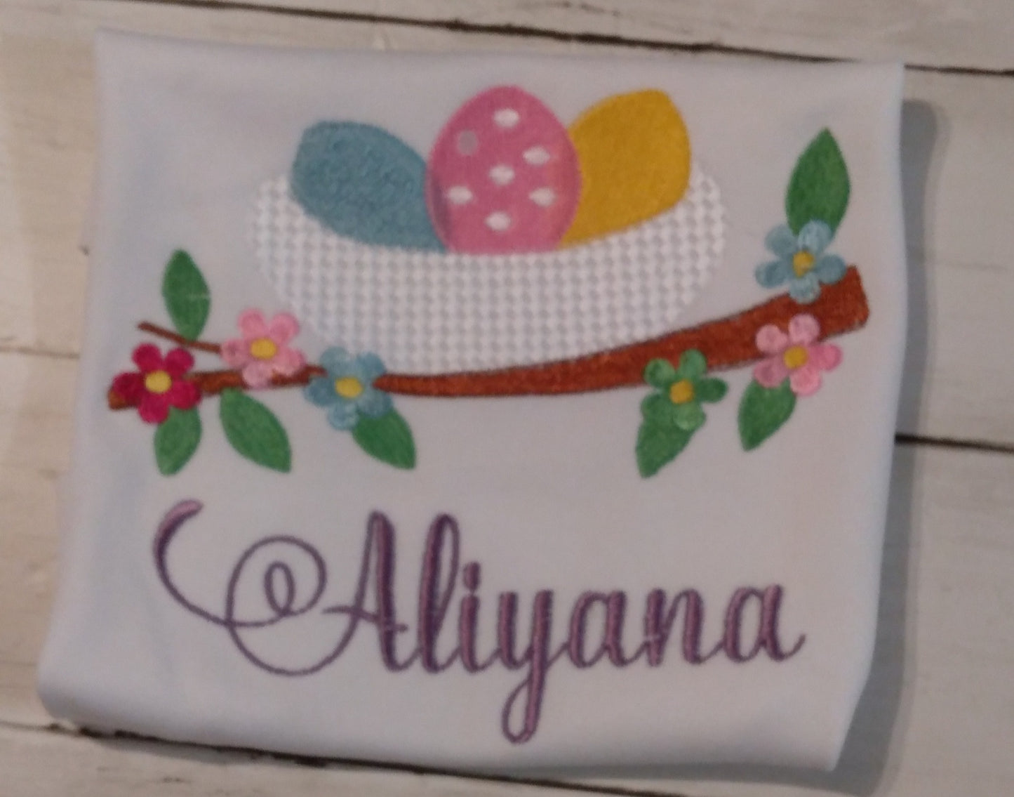 Embroidered Personalized Easter T-Shirt