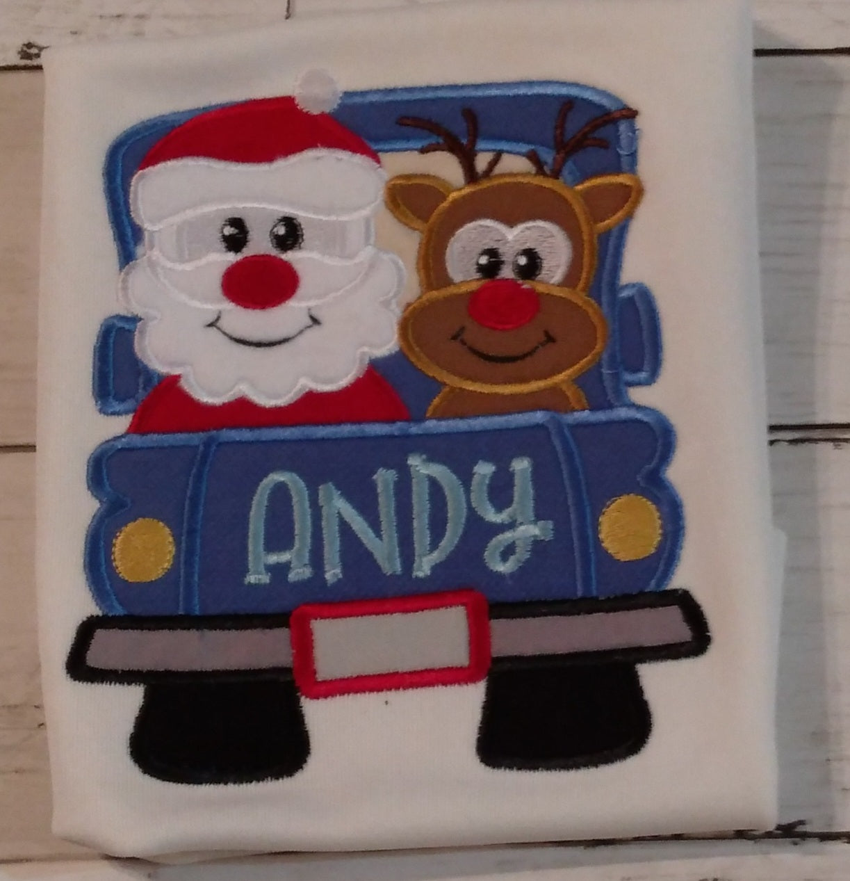 Embroidered Personalized Christmas T-Shirt