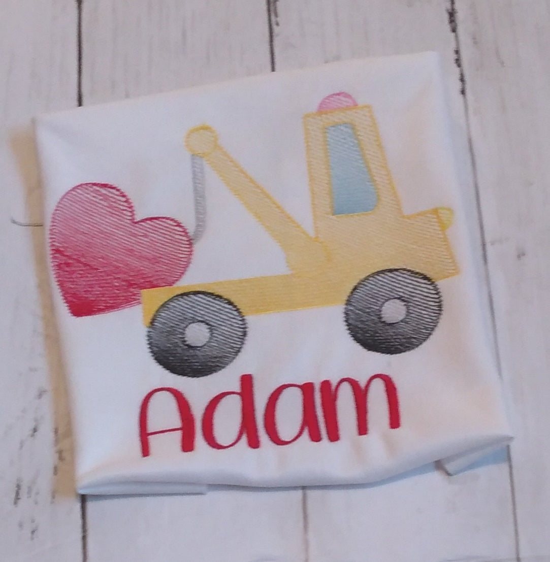 Embroidered Personalized Valentine's T-Shirt