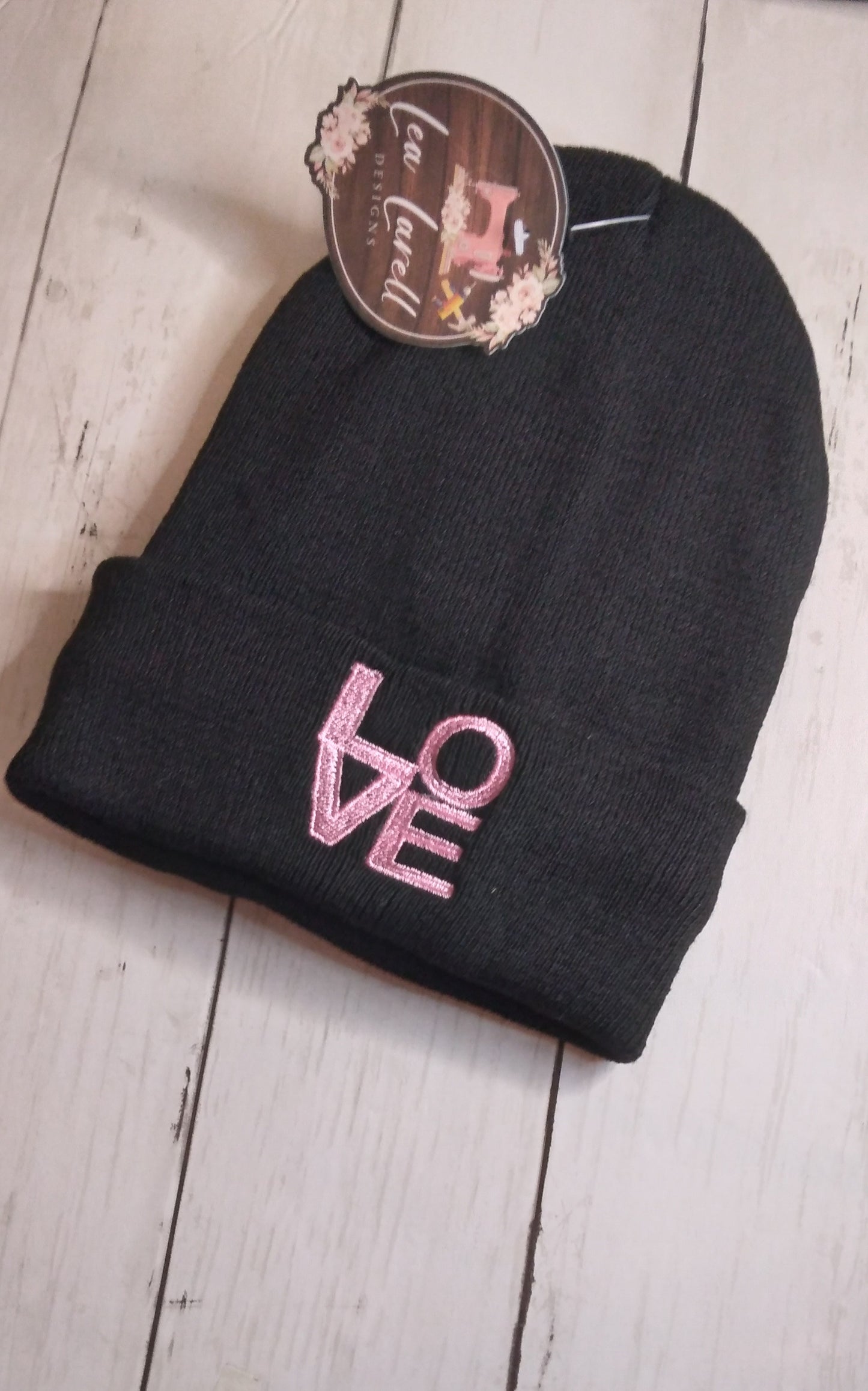 Embroidered LOVE  Beanie