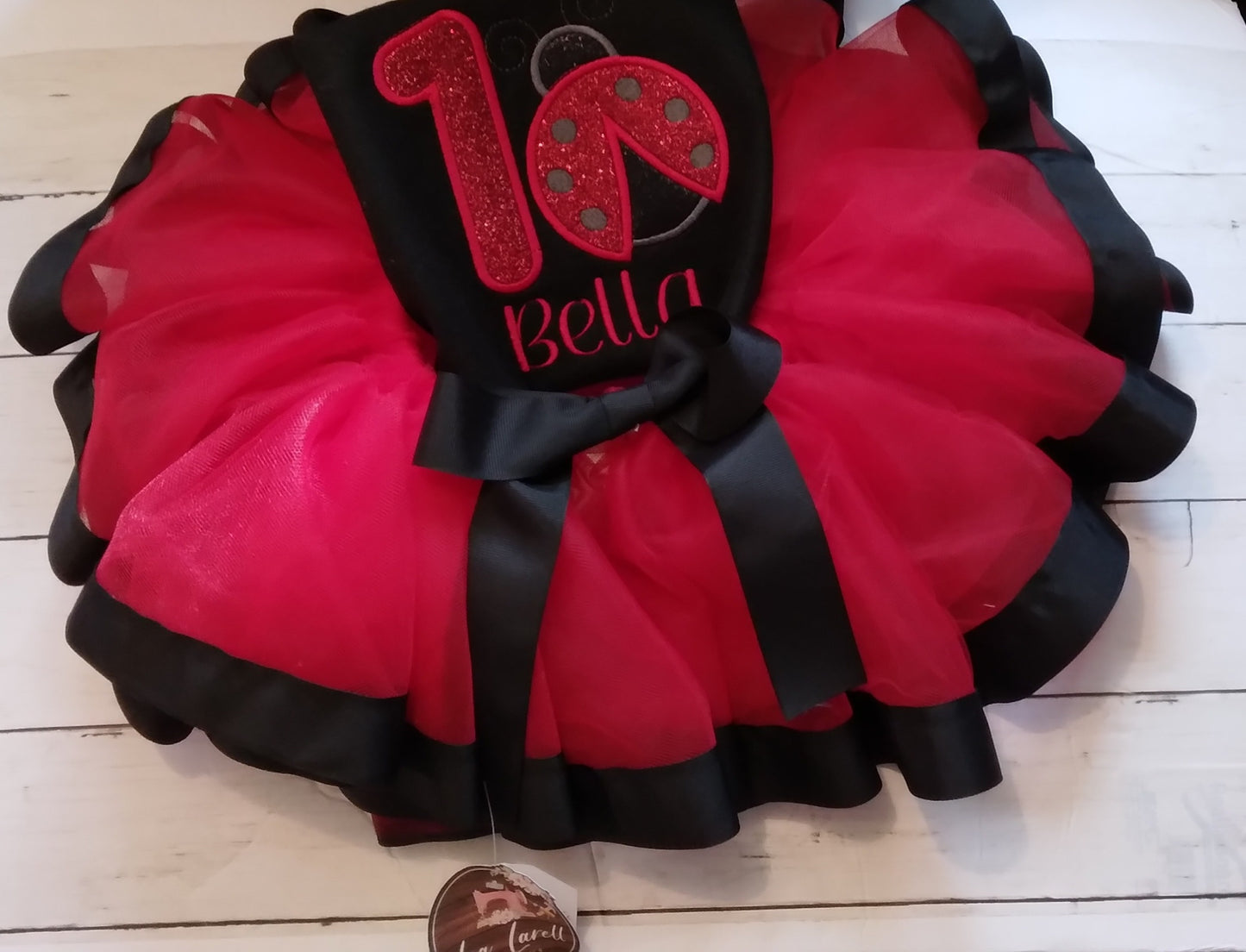 Embroidered Personalized Ladybug Birthday Tutu