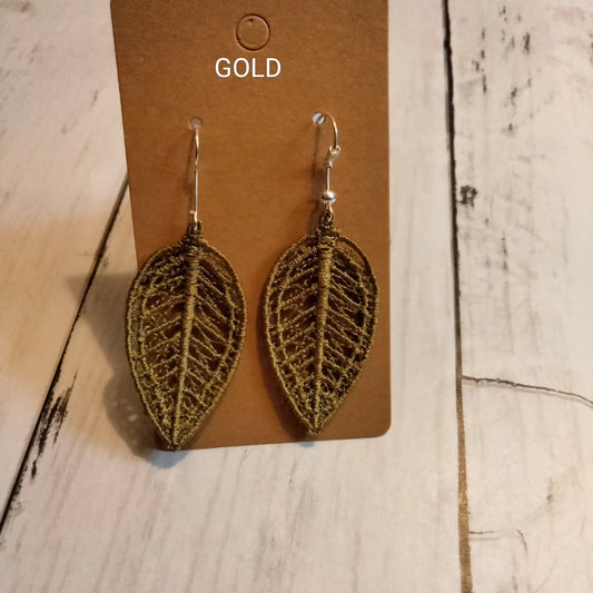 Embroidered Earrings