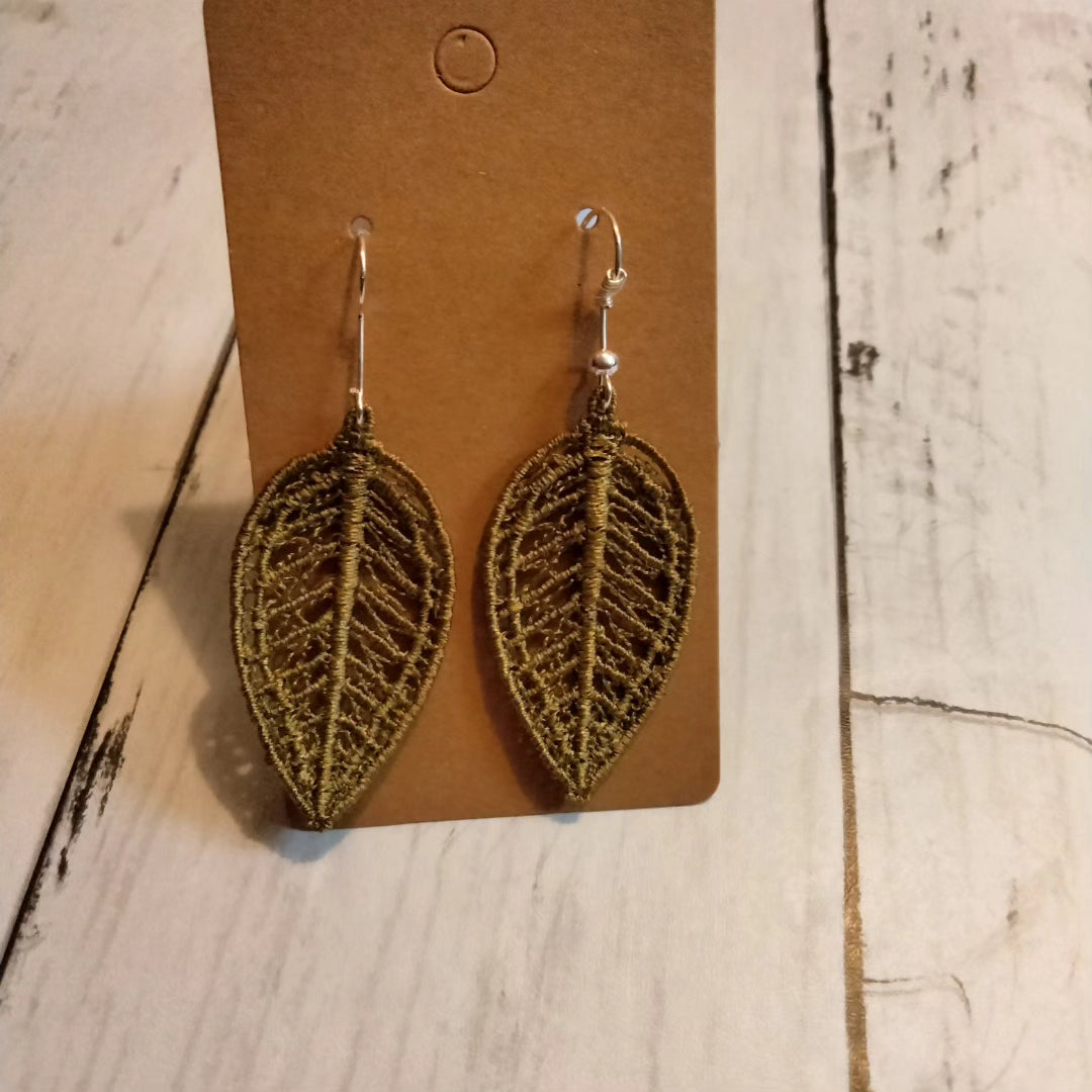 Embroidered Earrings
