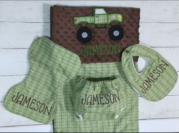 Embroidered Personalized Baby Blanket Only