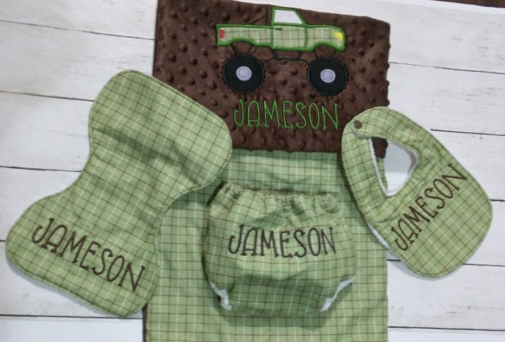 Embroidered Personalized Baby Blanket Only