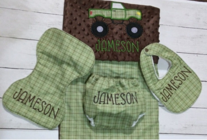 Embroidered Personalized Baby Blanket Only