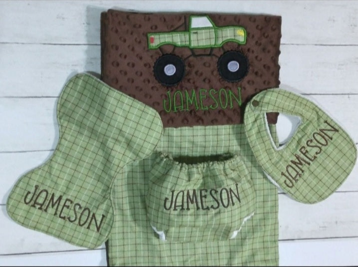 Embroidered Personalized Baby Blanket Only