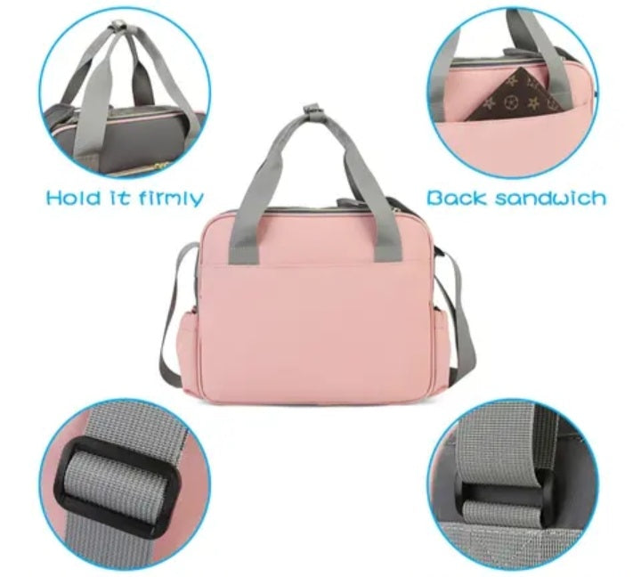 Embroidered Medium Diaper Bag