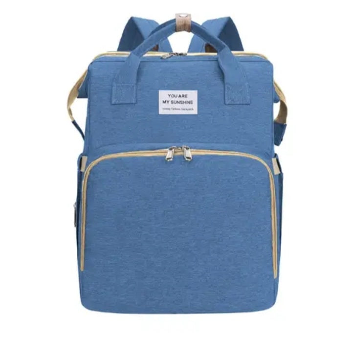 Embroidered Diaper Bag Backpack with Changing Station